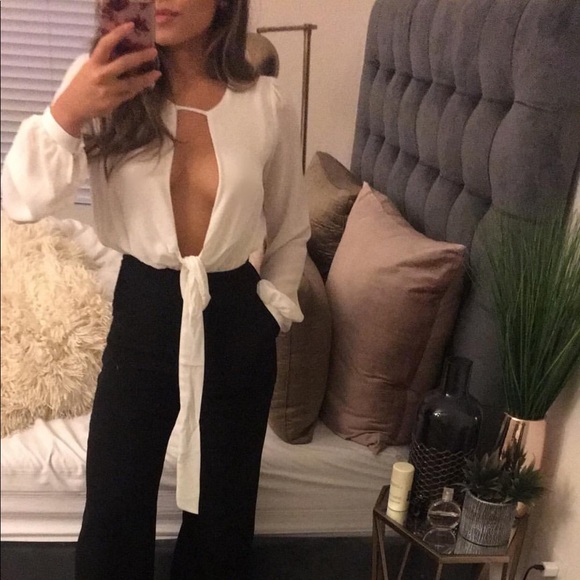 Lulus Pants - LULUS black/white wide leg jumpsuit